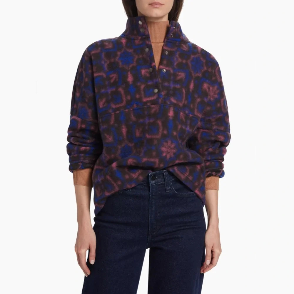 XiRENA Blue and Pink Patterned Jacket